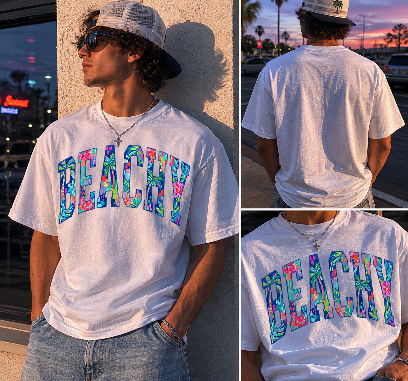 Beachy Summer T-Shirt – Tropical Coastal Graphic Tee