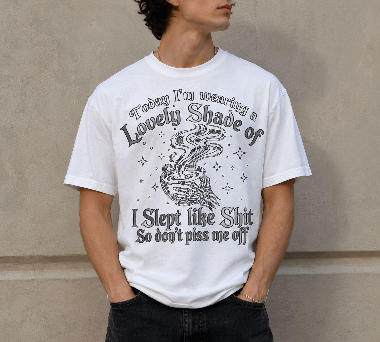 Lovely Shade T-Shirt – I Slept Like Sh*t Funny Graphic Tee