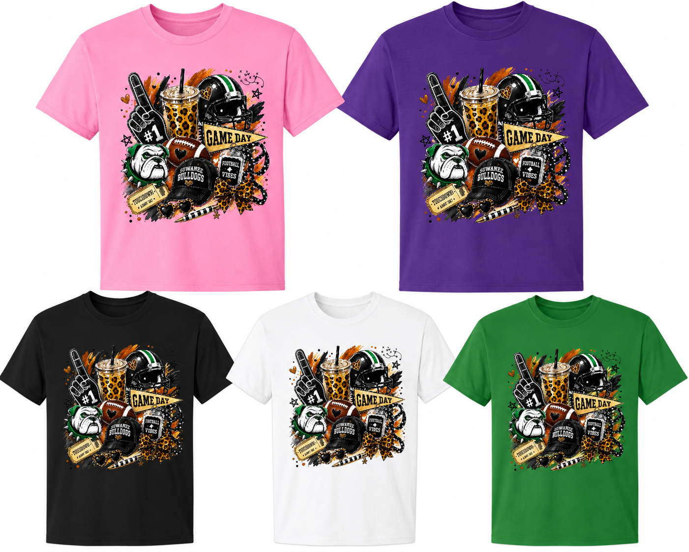 Suwannee Bulldogs Game Day Collage Tee | Football Spirit Shirt