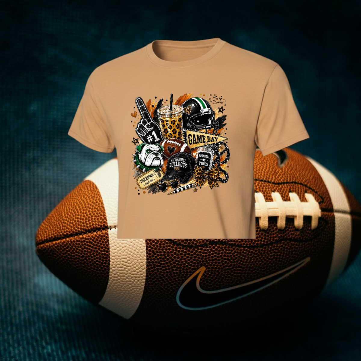 Suwannee Bulldogs Game Day Collage Tee | Football Spirit Shirt