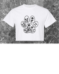 Floral Paw Print Graphic T-Shirt