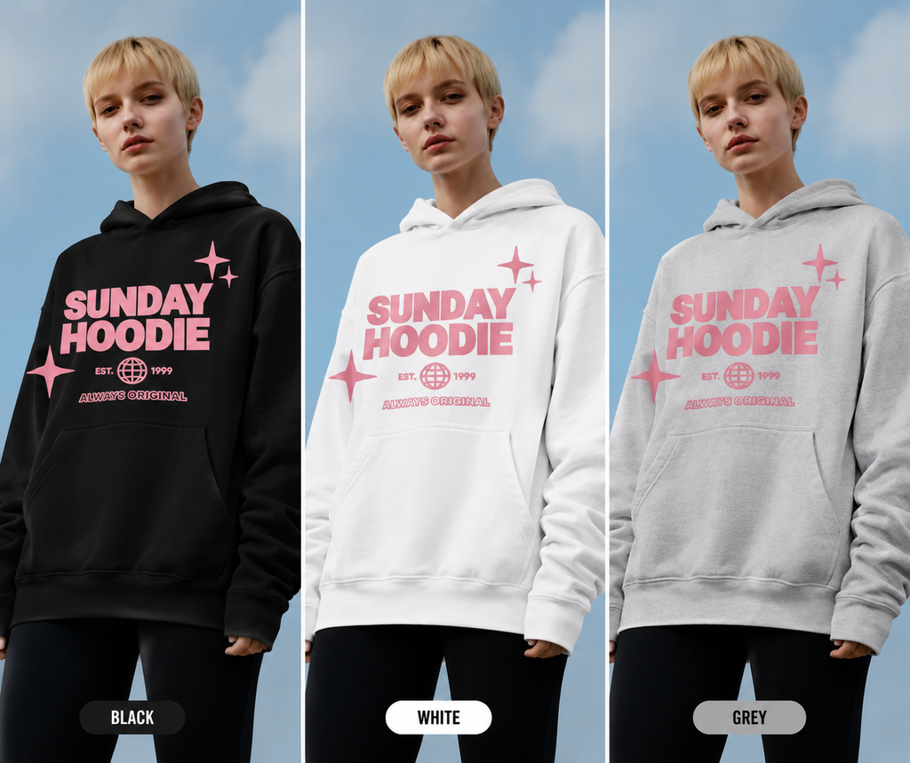 Sunday Hoodie – Cozy Weekend Graphic Sweatshirt